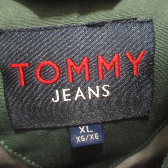 Tommy Hilfiger Vintage Y2K Puffer Vest Mens XL Green Full Zip Winter Down Filled - Picture 8 of 11